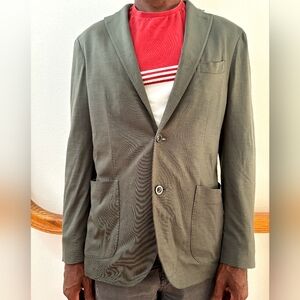 Olive Green Boglioli K Jacket Suit Jacket